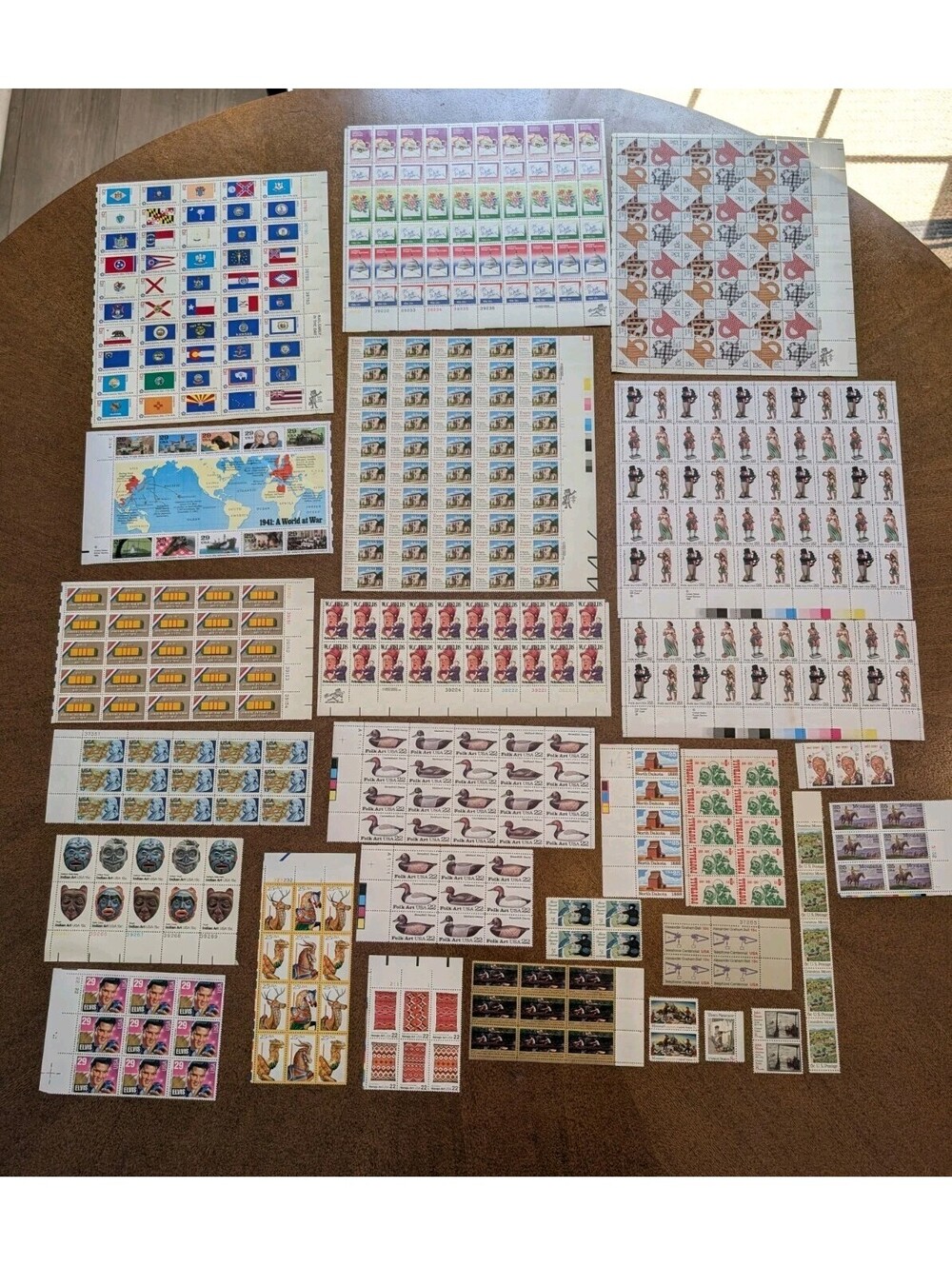 Vintage US Stamp Collection 461 Stamps MNH Mint Sheets Blocks 1966-1993